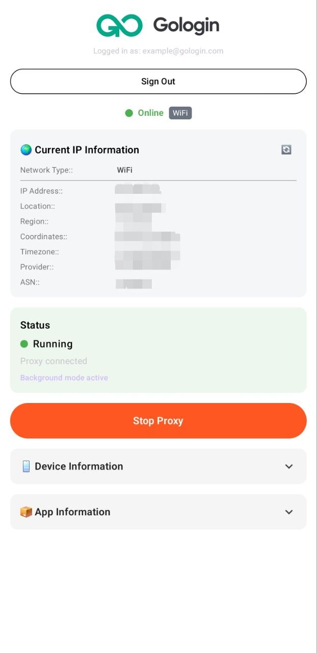 Proxy Devices - Gologin documentation