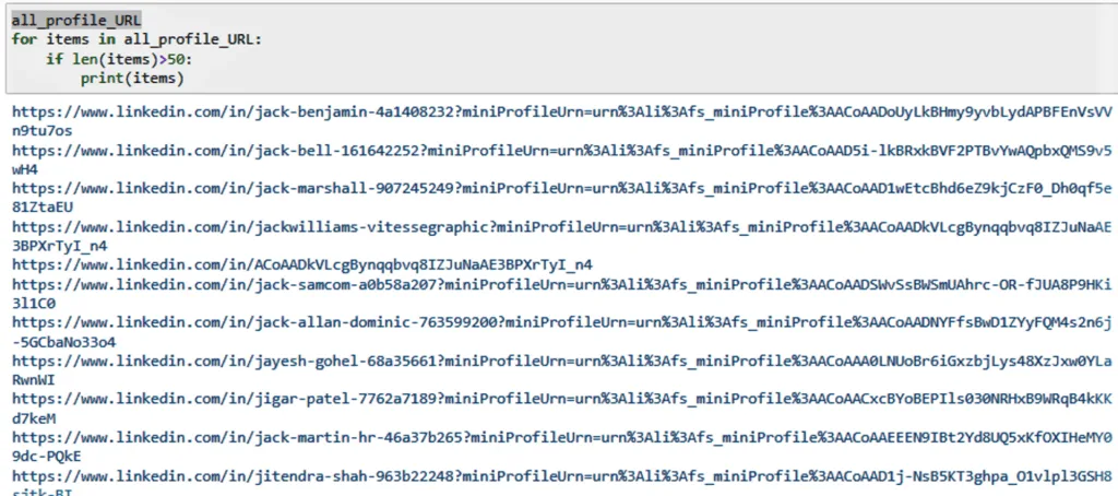Scraping Data From LinkedIn