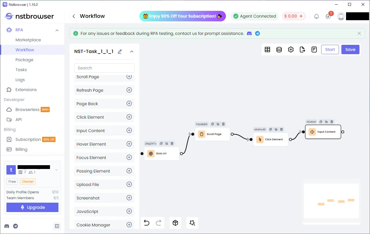 Nstbrowser workspace
