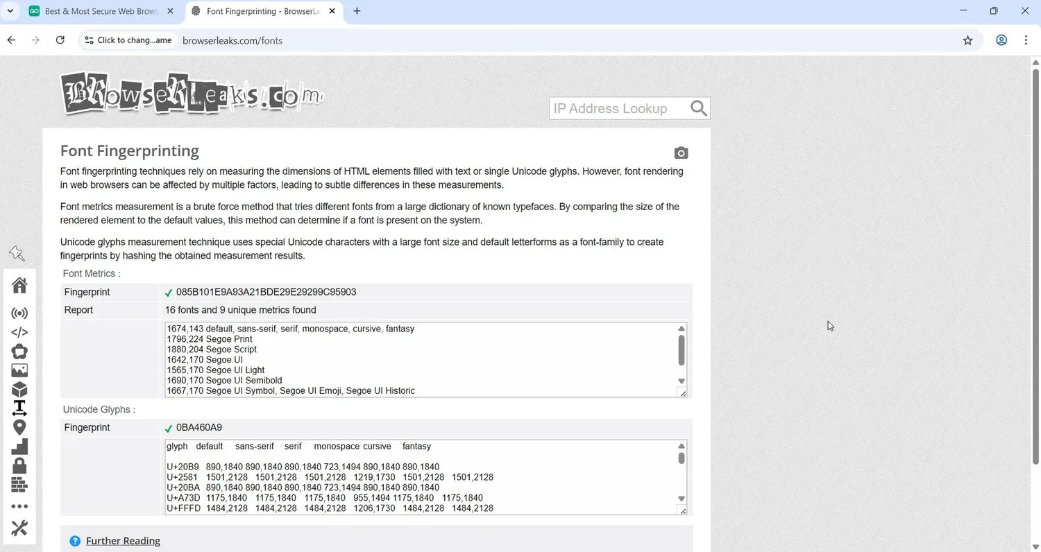 browser fingerprinting