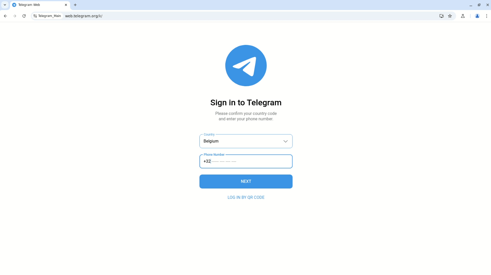 Image showing how to log in on Telegram using GoLogin antidetect browser profile.