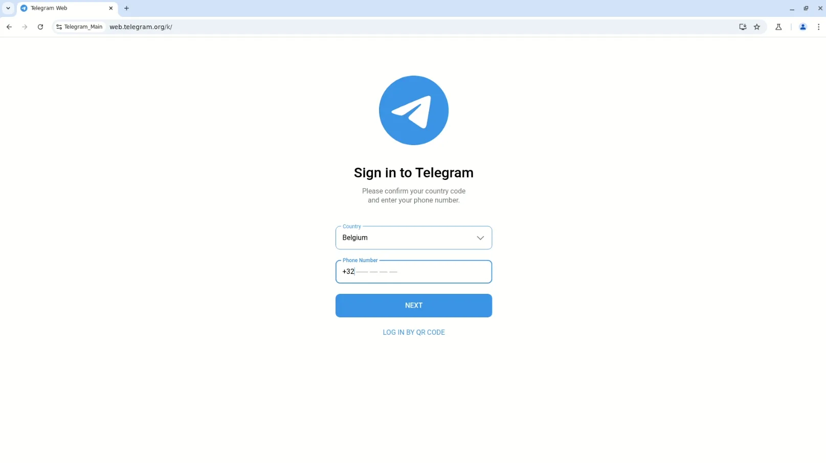 Image showing how to log in on Telegram using GoLogin antidetect browser profile.