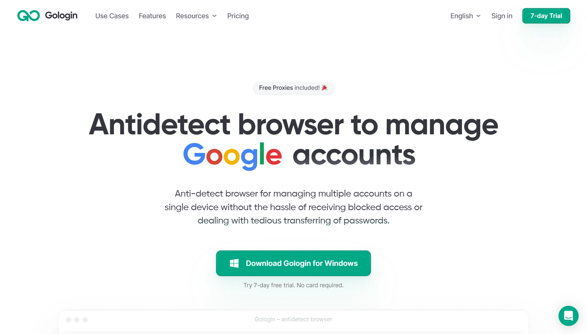 Gologin download page
