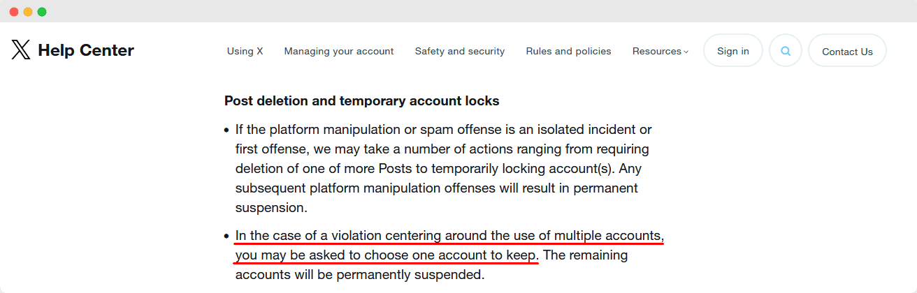 X Account Suspended