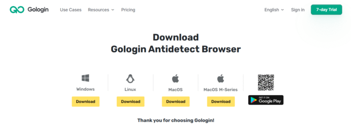 Gologin platforms