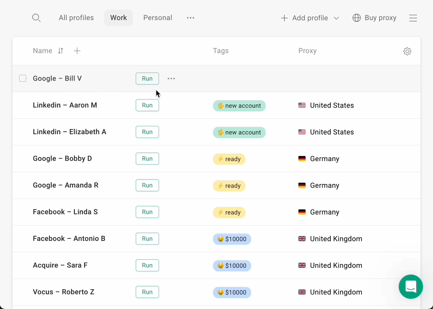 Gologin proxy list