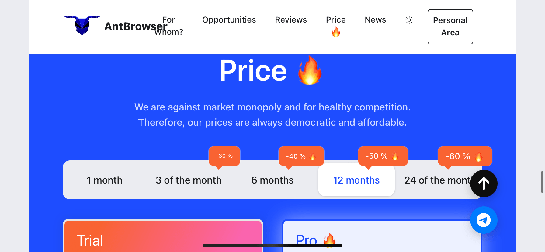 AntBrowser prices