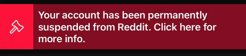 Reddit Account Suspended