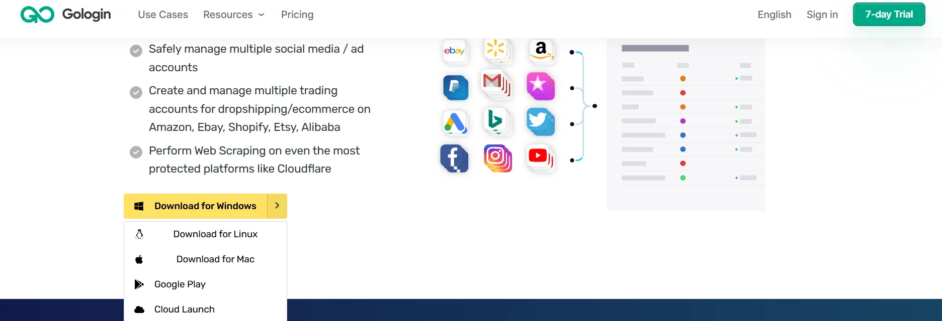 Multi-Platform Gologin