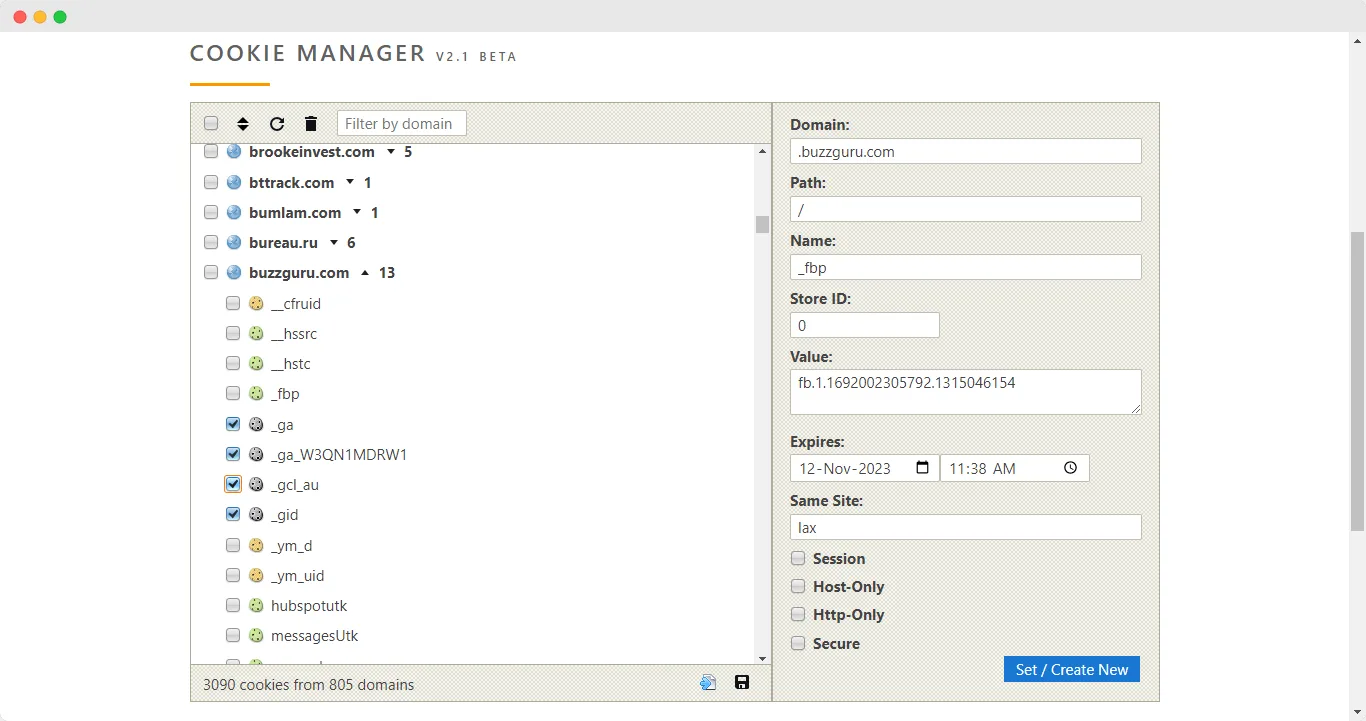 cookie editor extension
