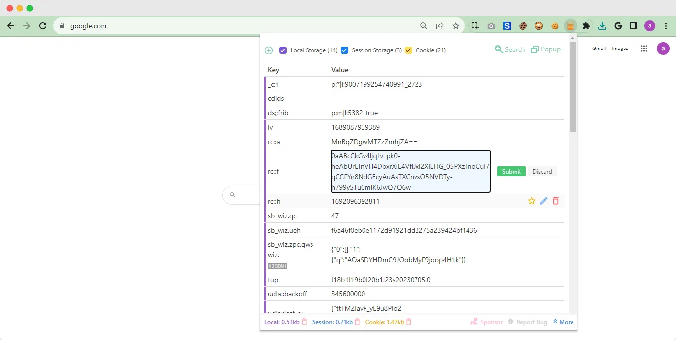 cookie editor extension
